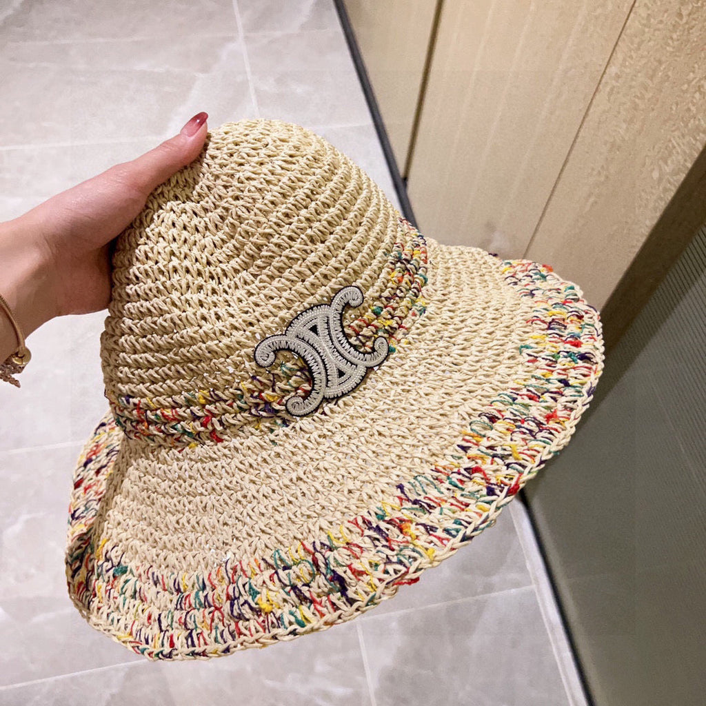 Celine Fisherman's Hat Beige in Straw 197689