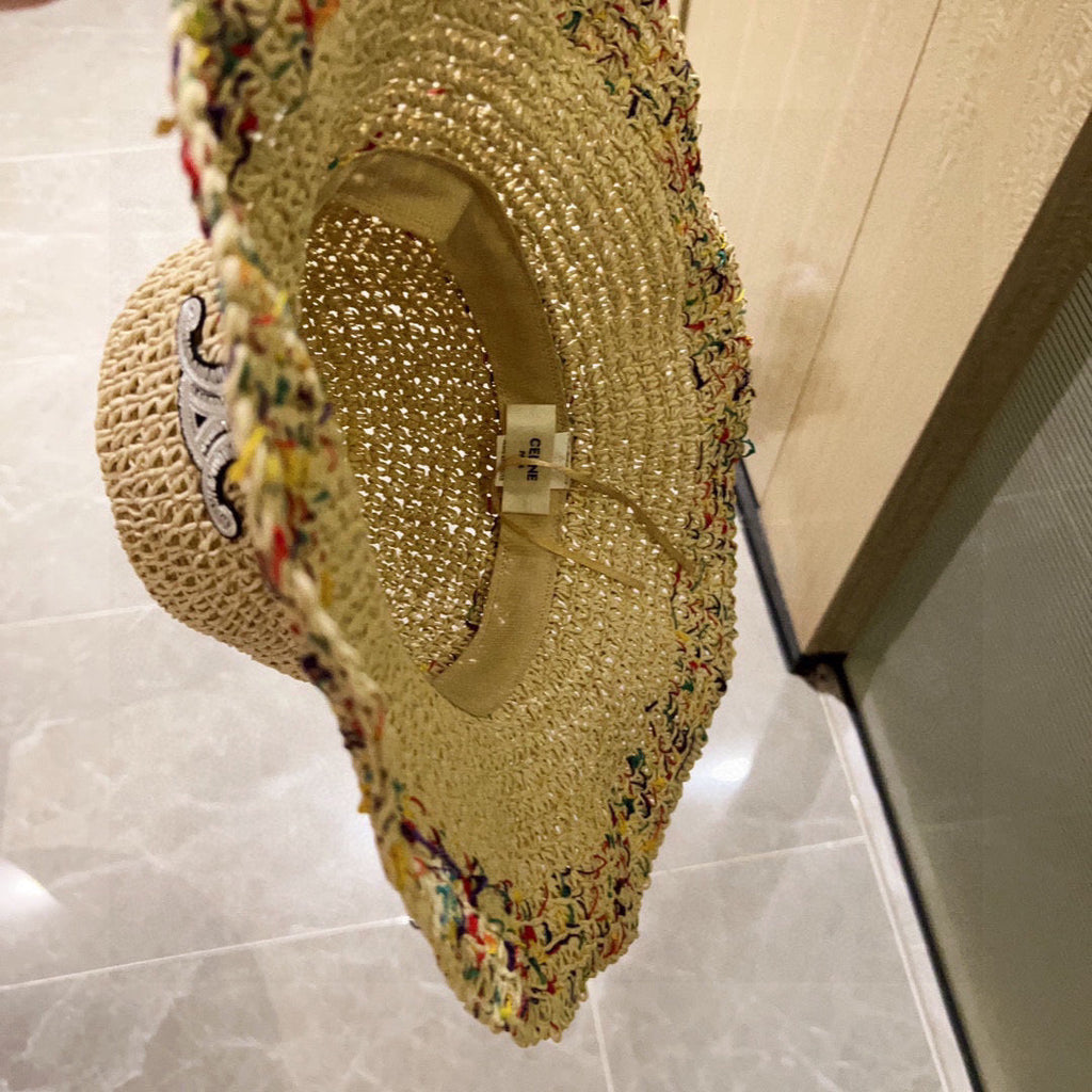 Celine Fisherman's Hat Beige in Straw 197689
