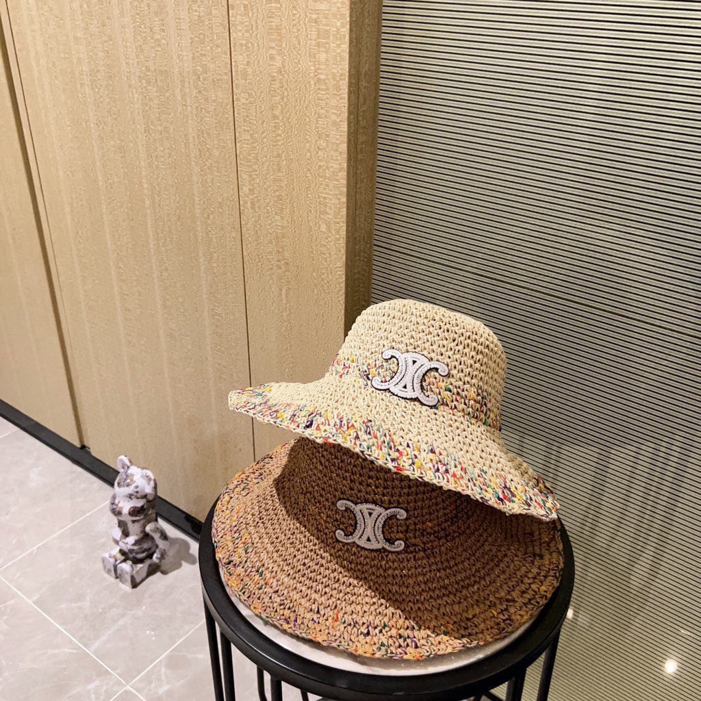 Celine Fisherman's Hat Beige in Straw 197689