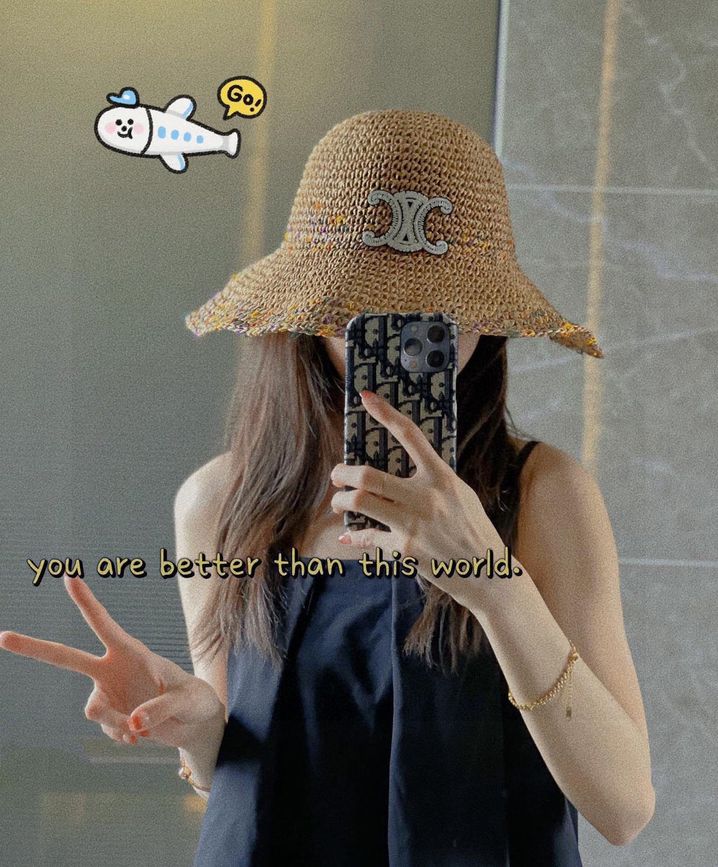 Celine Fisherman's Hat Brown in Straw 197688