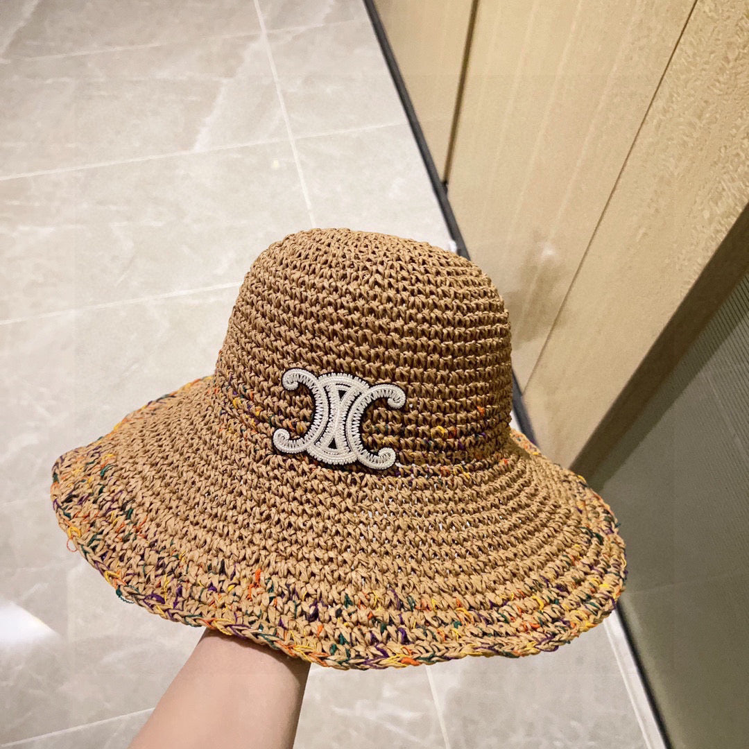 Celine Fisherman's Hat Brown in Straw 197688