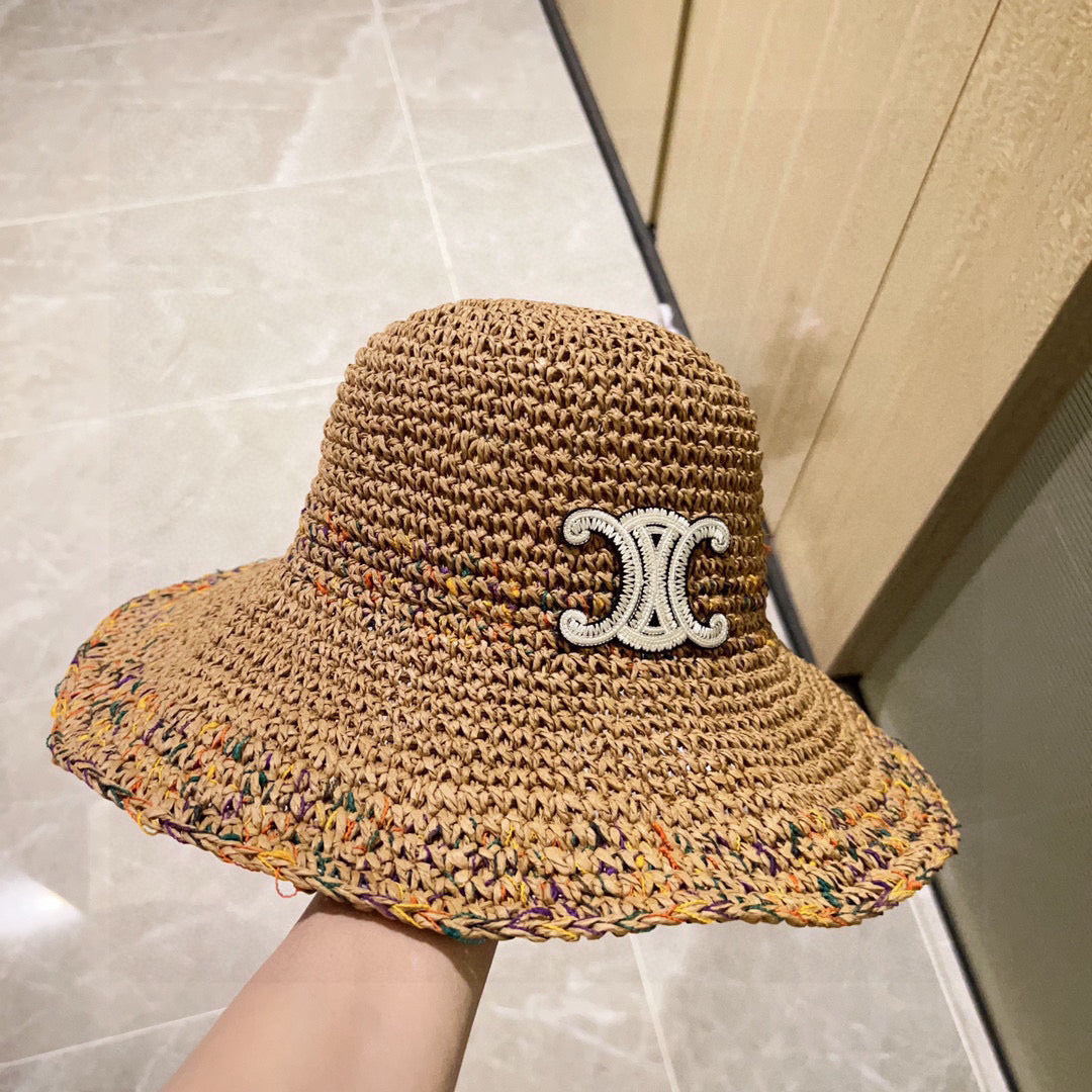 Celine Fisherman's Hat Brown in Straw 197688