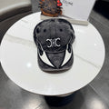 Celine Casual Trendy Baseball Cap Black in Cotton 197667