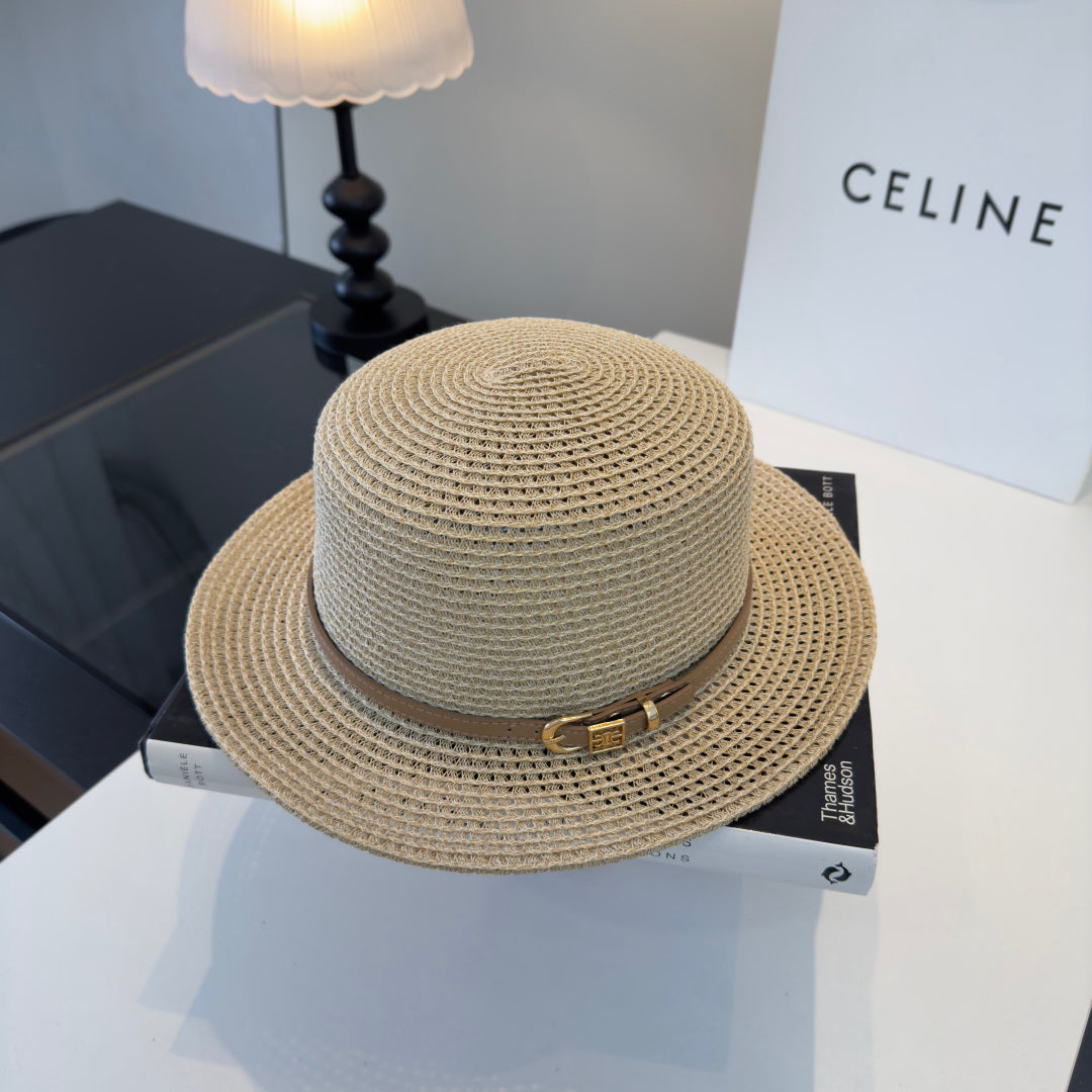 Celine Fedora Hat Beige in Straw 197602
