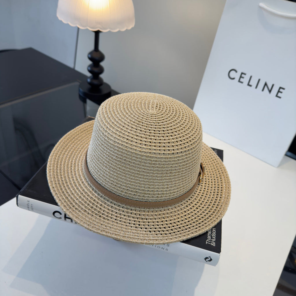Celine Fedora Hat Beige in Straw 197602