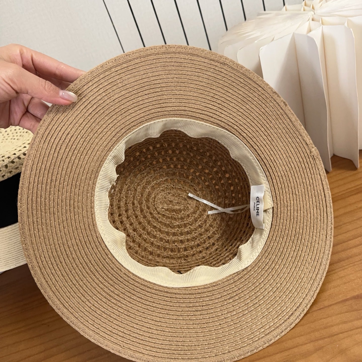 Celine Straw Hat Camel 197262