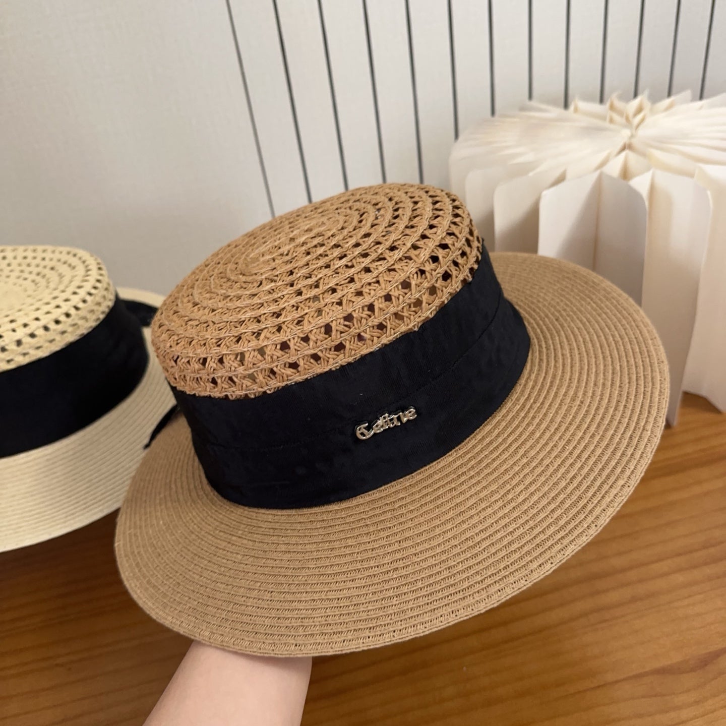 Celine Straw Hat Camel 197262