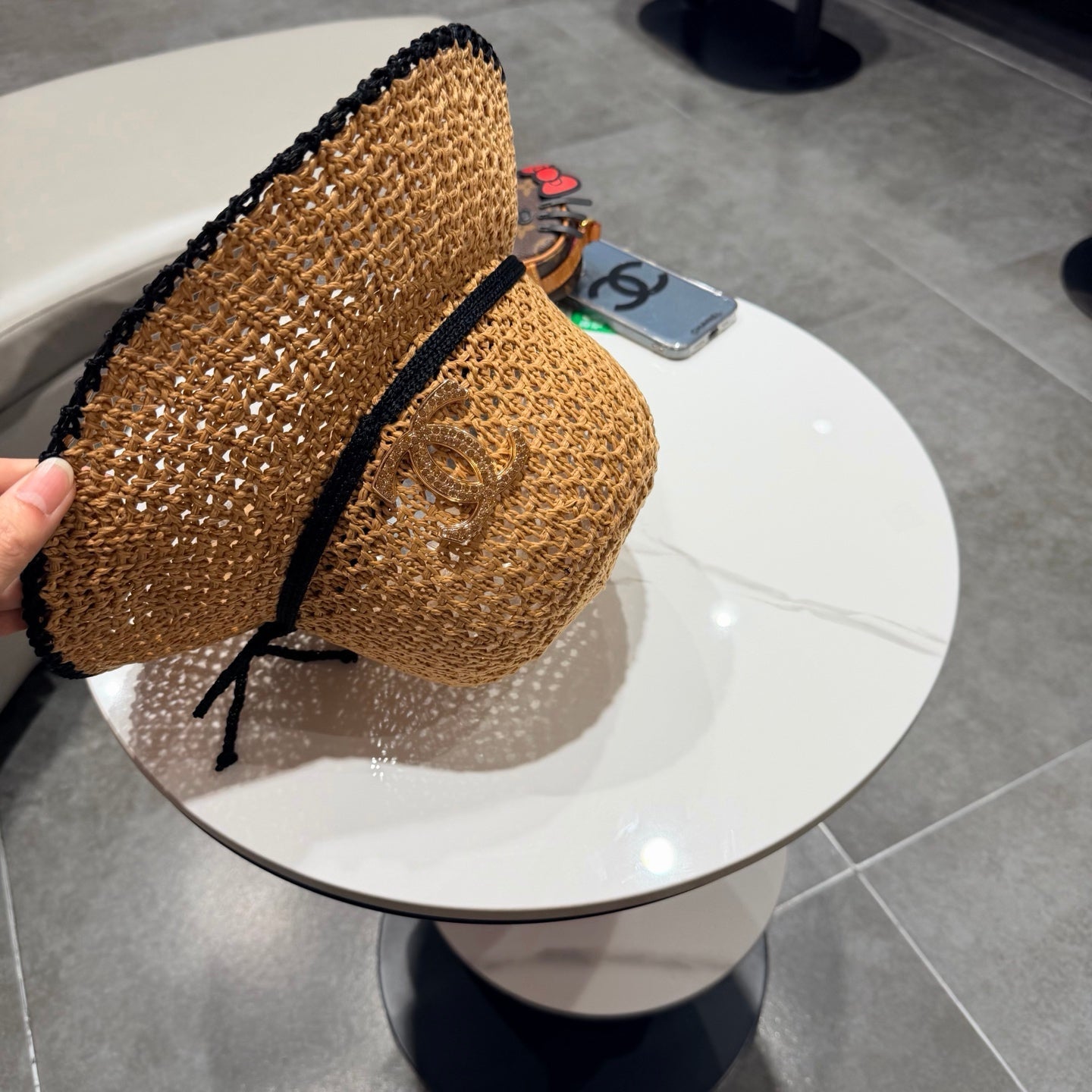Chanel Fisherman's Hat Camel in Straw 201672