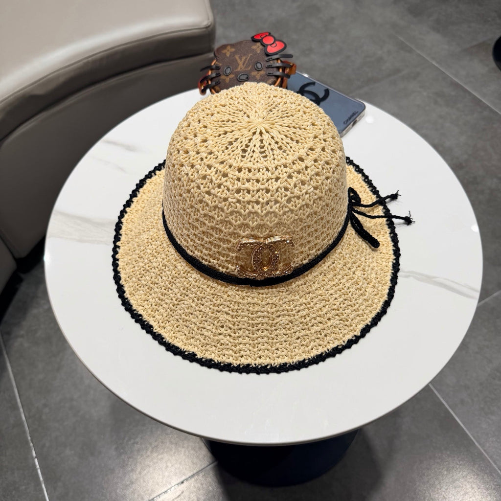 Chanel Fisherman's Hat Beige in Straw 201671