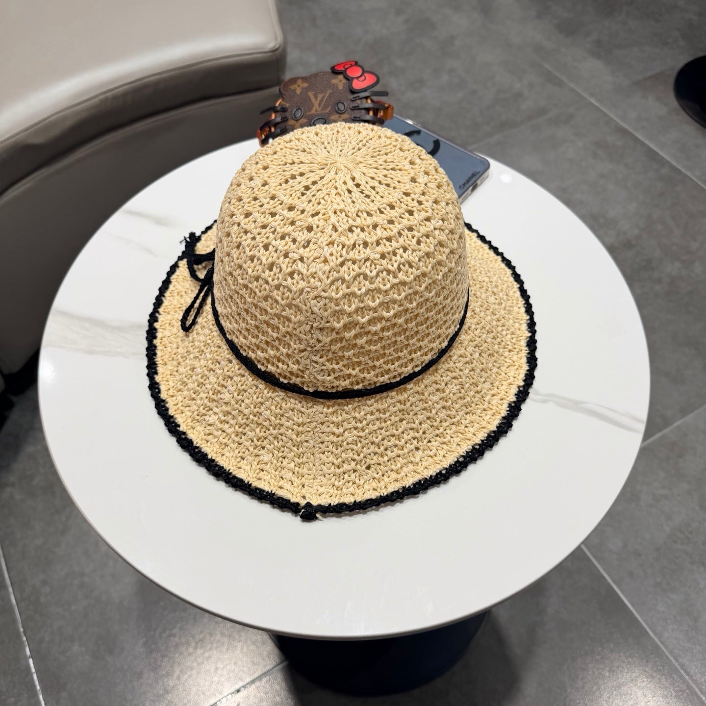 Chanel Fisherman's Hat Beige in Straw 201671
