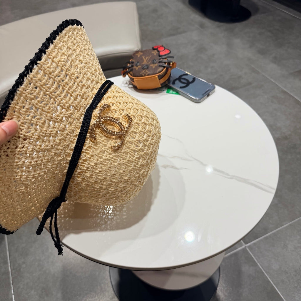 Chanel Fisherman's Hat Beige in Straw 201671