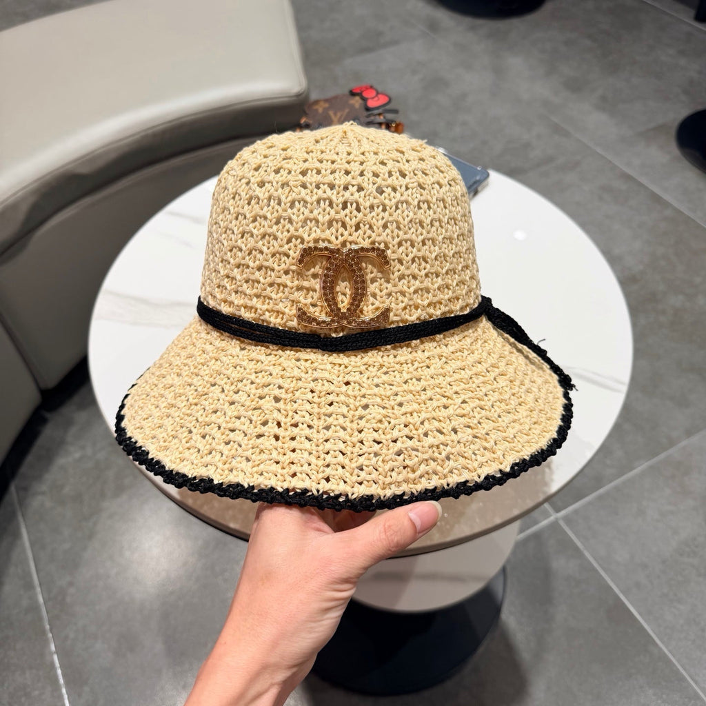 Chanel Fisherman's Hat Beige in Straw 201671