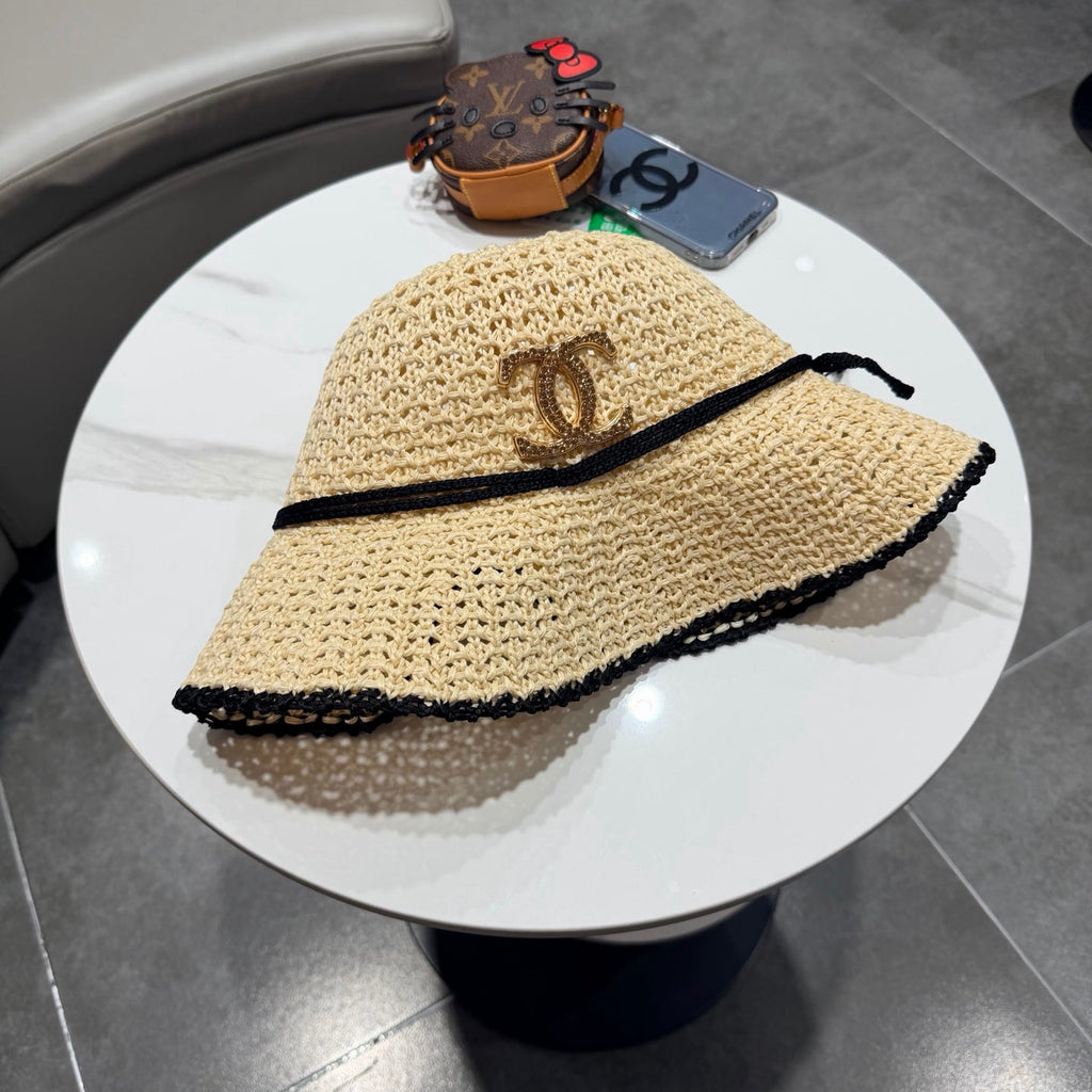 Chanel Fisherman's Hat Beige in Straw 201671
