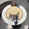 Chanel Flat-top Beige Straw Hat 201527