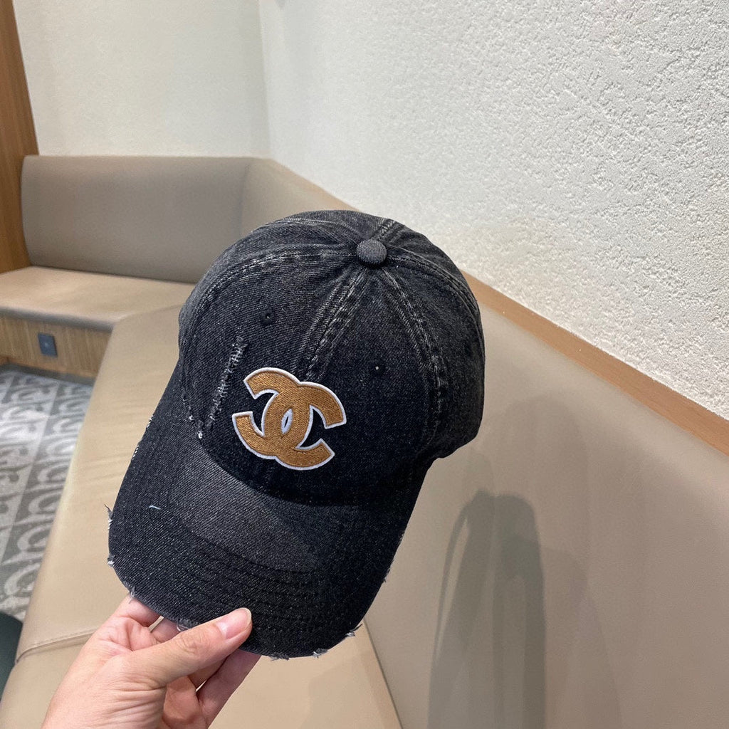 Chanel Baseball Cap Black in Denim 205644