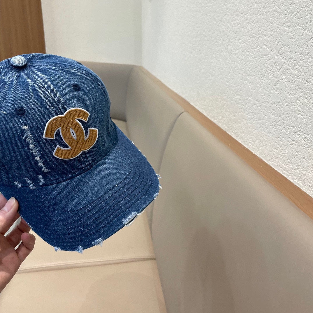 Chanel Baseball Cap Blue in Denim 205643