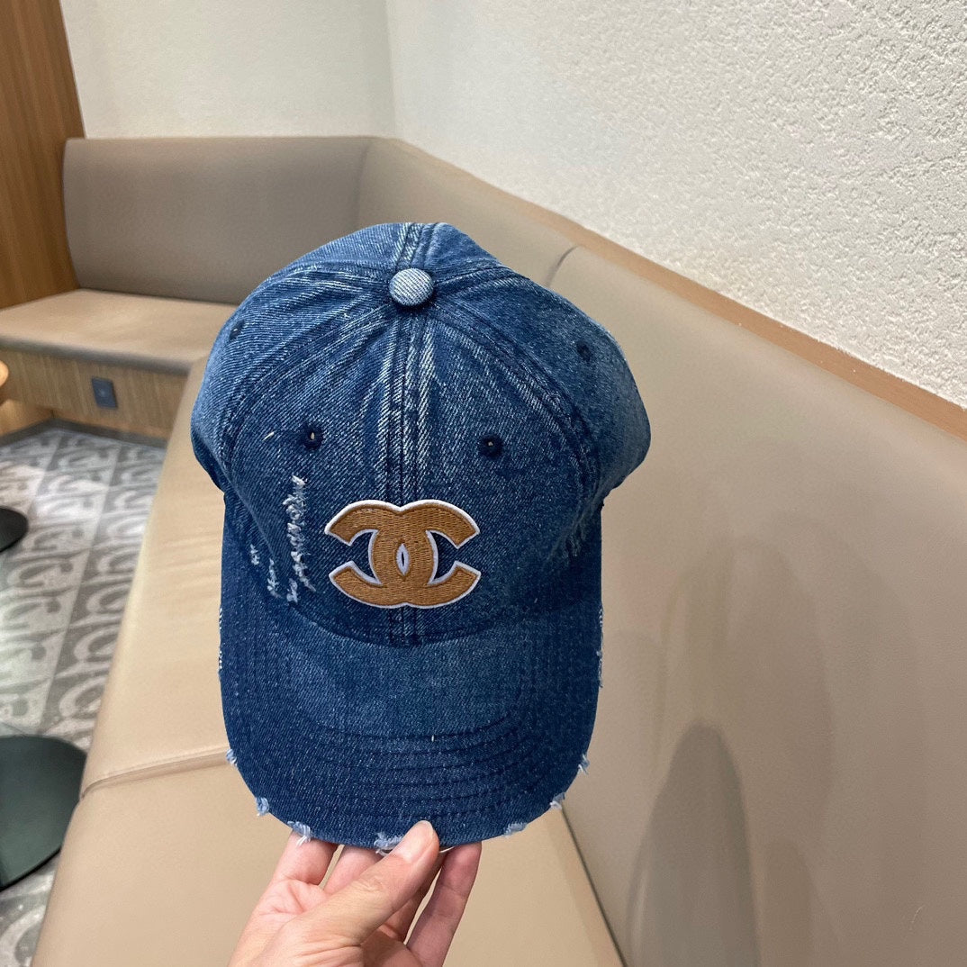 Chanel Baseball Cap Blue in Denim 205643