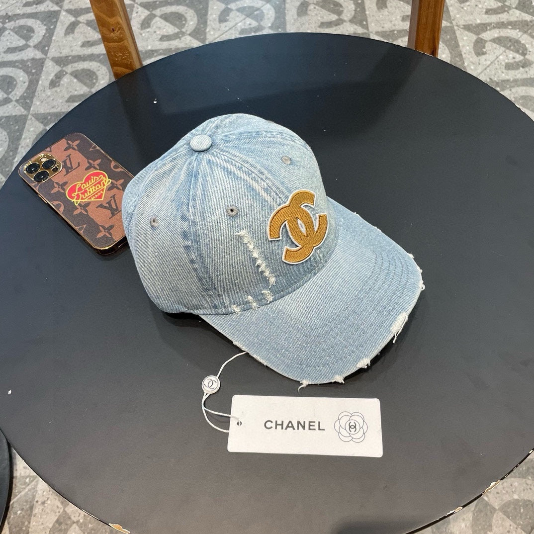 Chanel Baseball Cap Light Blue in Denim 205642