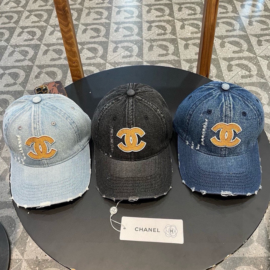 Chanel Baseball Cap Light Blue in Denim 205642