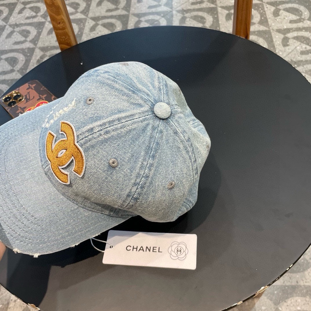 Chanel Baseball Cap Light Blue in Denim 205642