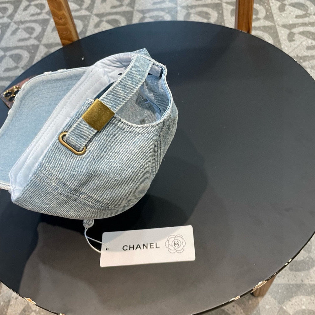 Chanel Baseball Cap Light Blue in Denim 205642
