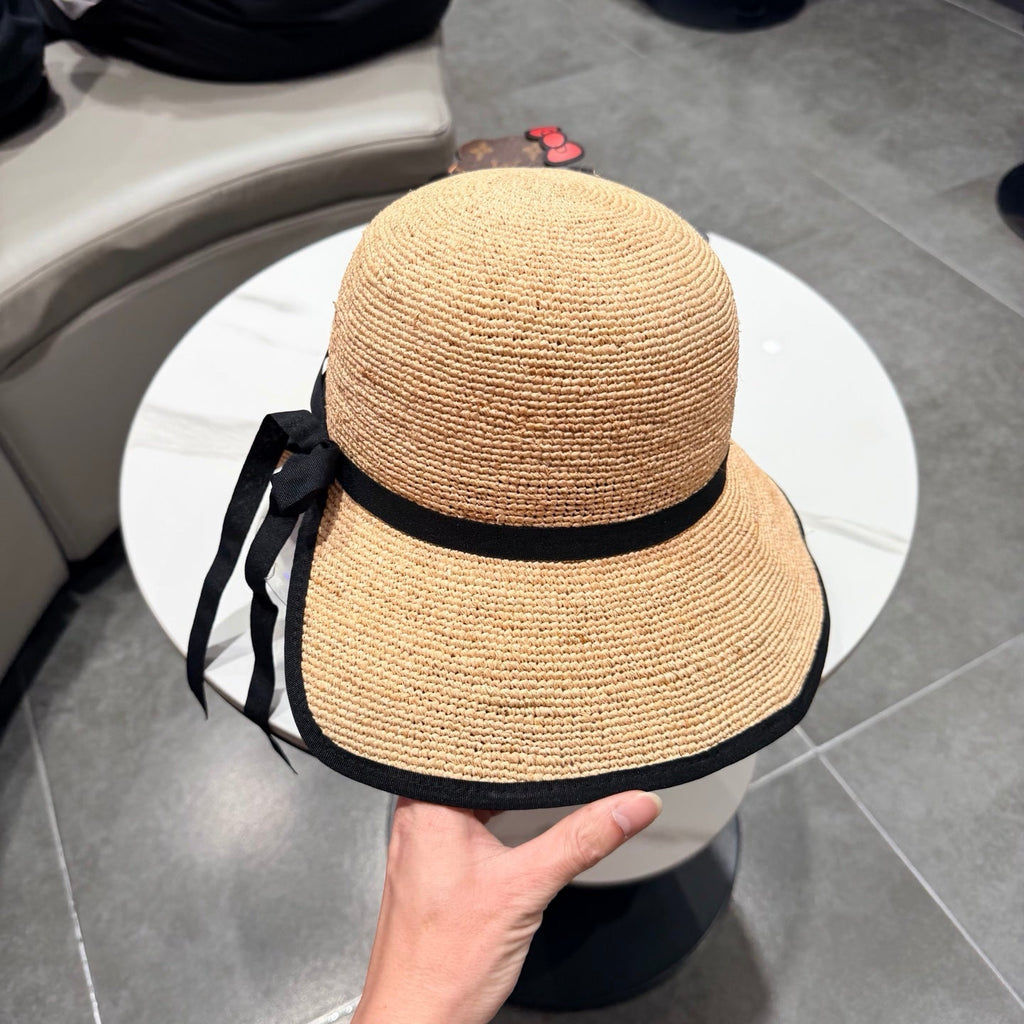 Chanel Hepburn Style Hat Beige in Raffia 205599