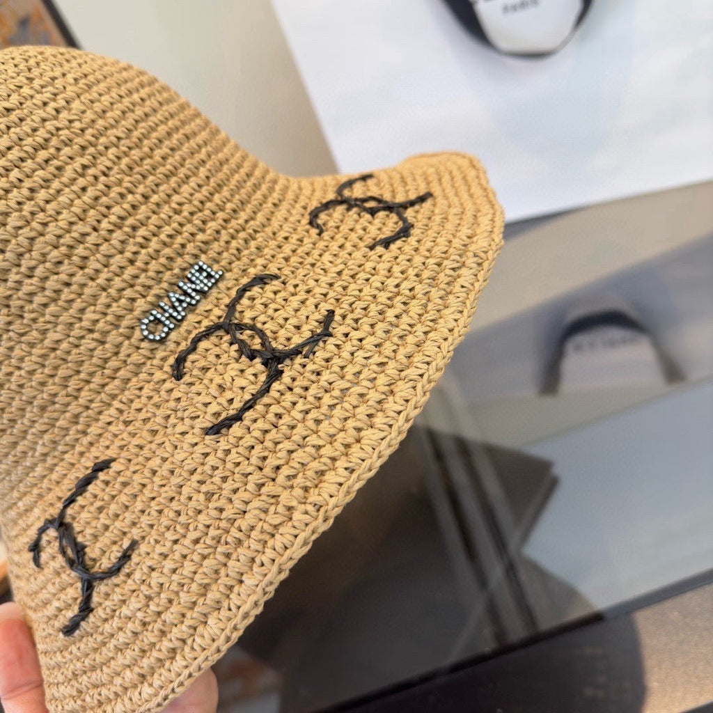 Chanel Summer Folding Hat Camel in Straw 205440