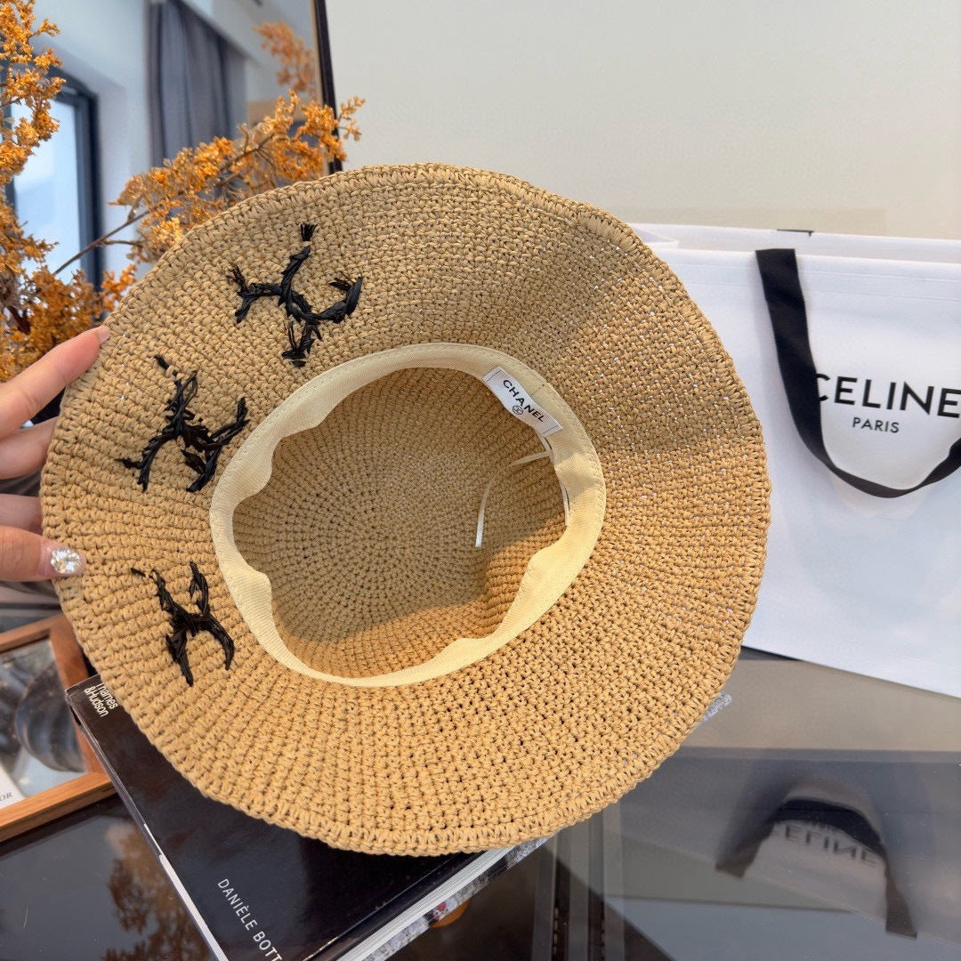 Chanel Summer Folding Hat Camel in Straw 205440