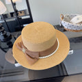 Chanel Elegant flat-top Beige in Straw Hat 205391