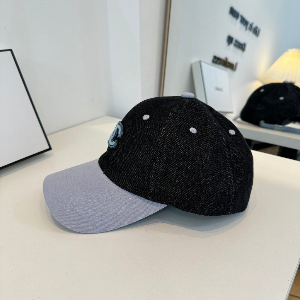 Chanel Baseball Cap Black Gray in Cotton 205357