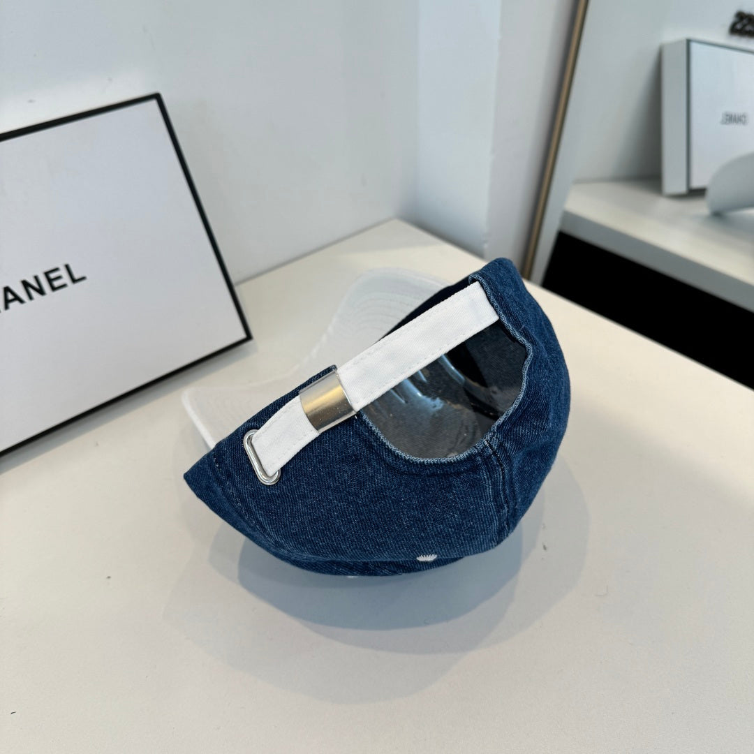 Chanel Baseball Cap Blue White in Cotton 205356