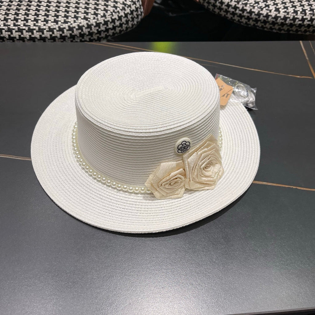 Chanel Summer Sunscreen Hat White in Weaving 205281