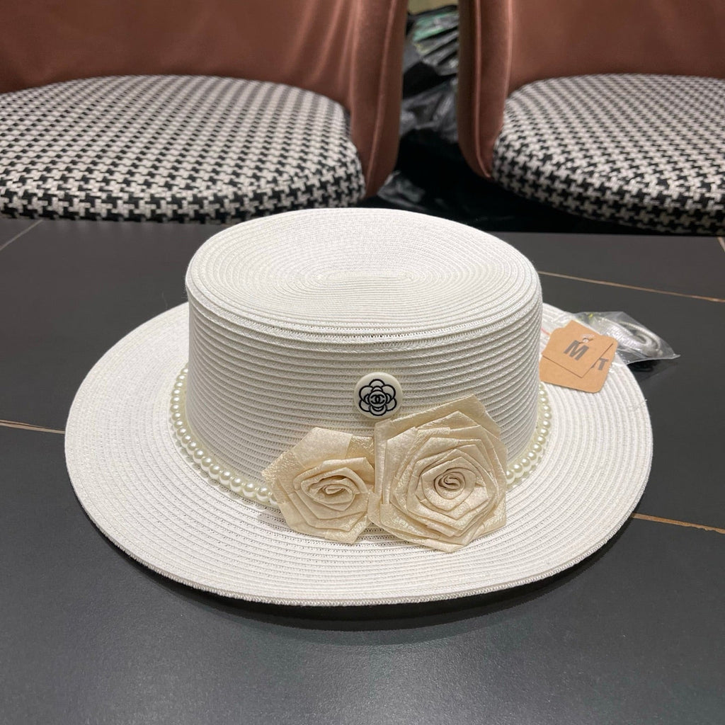 Chanel Summer Sunscreen Hat White in Weaving 205281