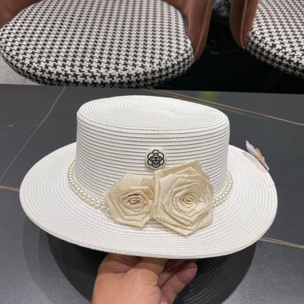 Chanel Summer Sunscreen Hat White in Weaving 205281