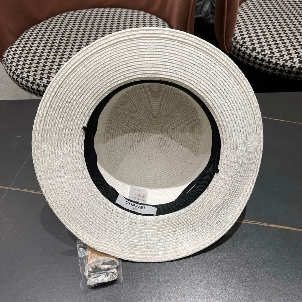 Chanel Summer Sunscreen Hat White in Weaving 205281