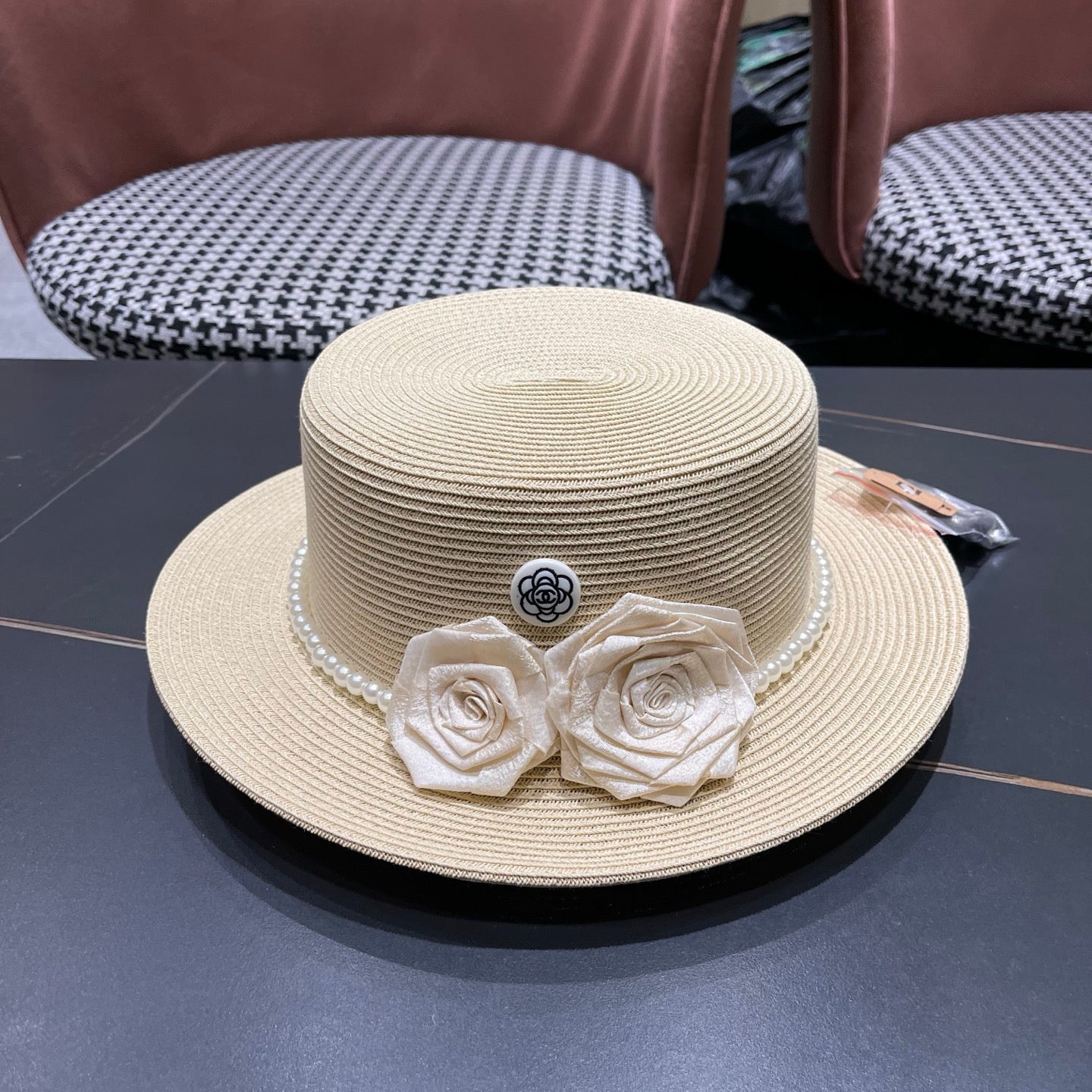 Chanel Summer Sunscreen Hat Ivory in Weaving 205280