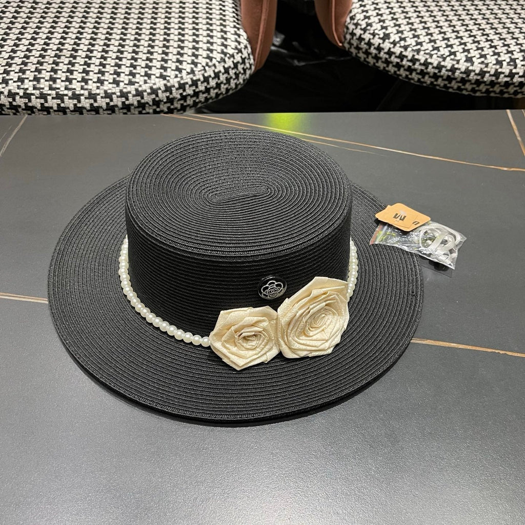 Chanel Summer Sunscreen Hat Black in Weaving 205279