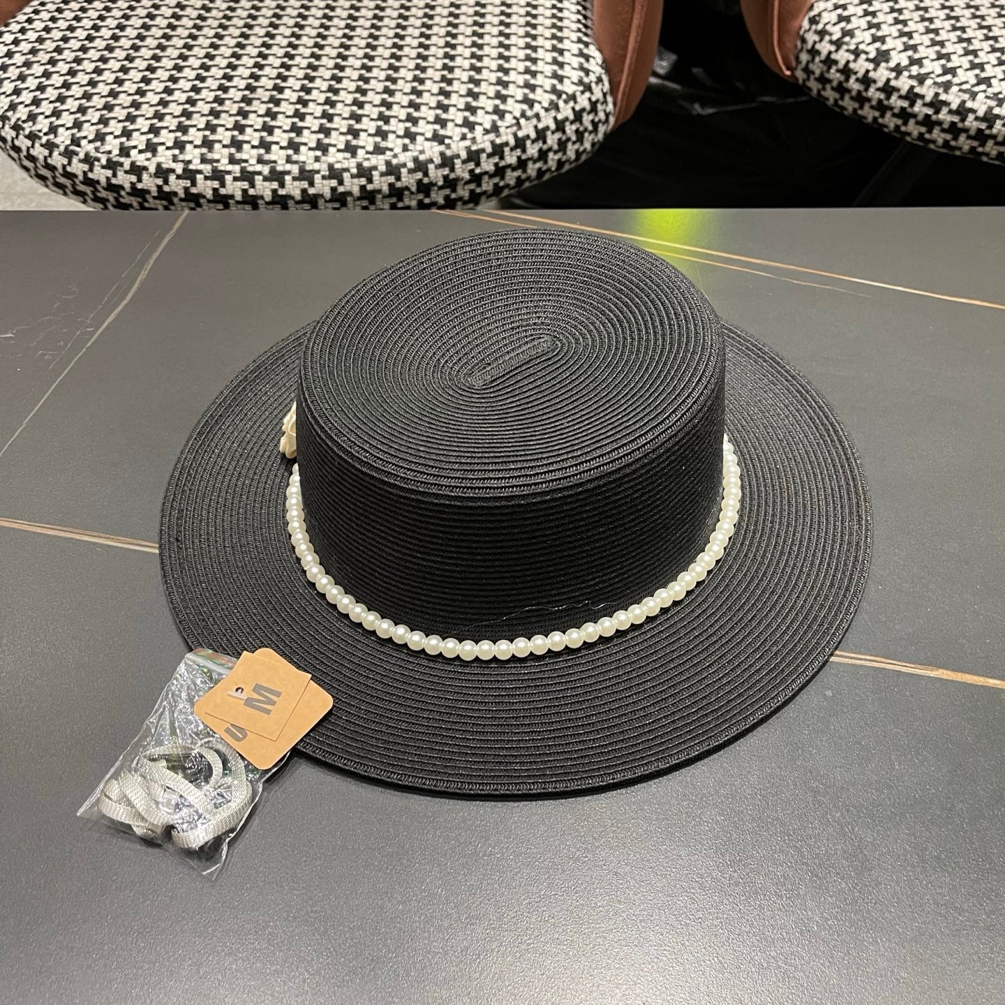 Chanel Summer Sunscreen Hat Black in Weaving 205279
