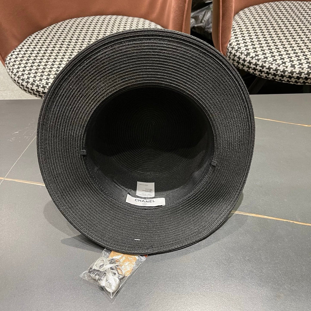 Chanel Summer Sunscreen Hat Black in Weaving 205279