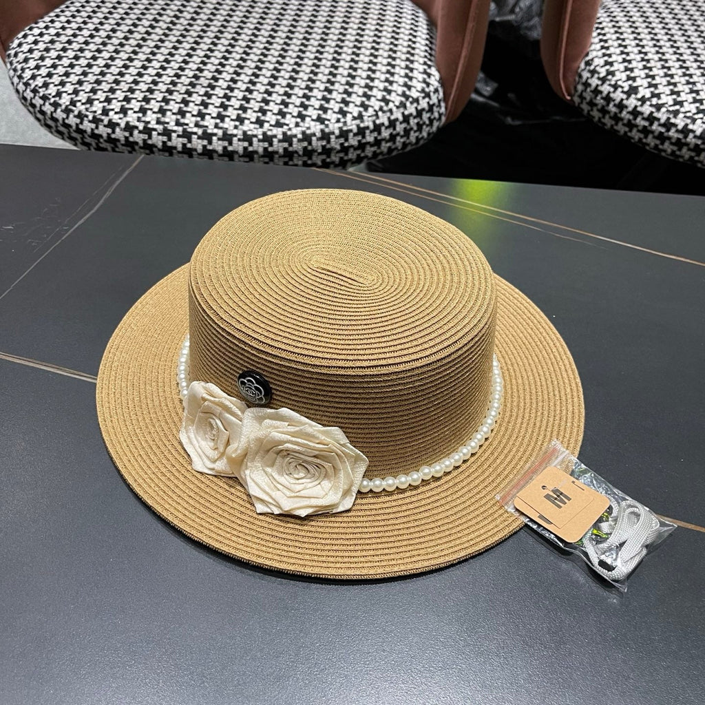 Chanel Summer Sunscreen Hat Camel in Weaving 205278