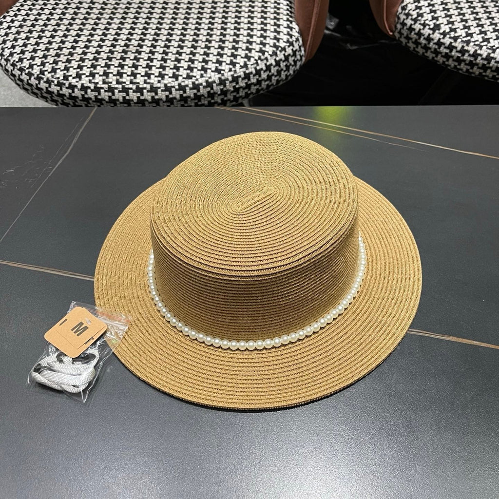 Chanel Summer Sunscreen Hat Camel in Weaving 205278