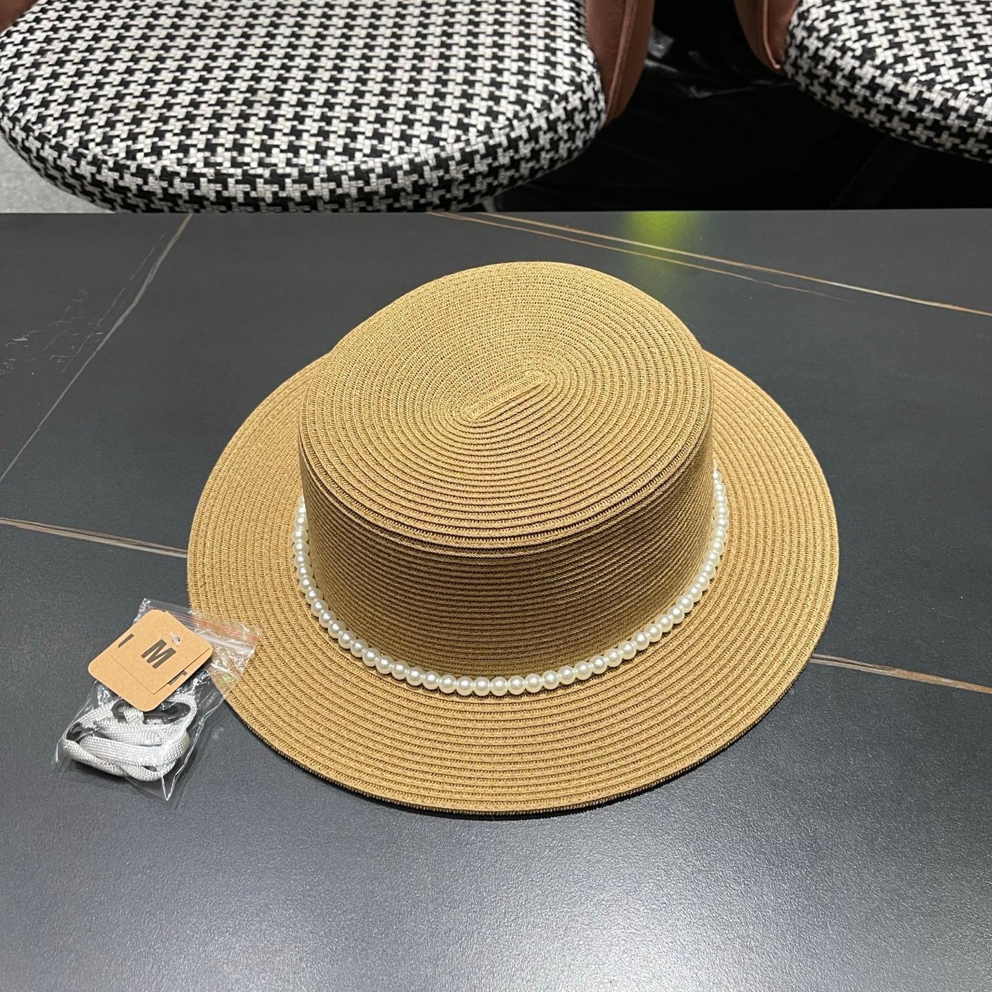 Chanel Summer Sunscreen Hat Camel in Weaving 205278