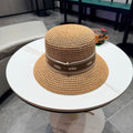 Miumiu Bucket Hat Camel Brown in Straw 205586