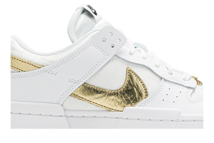 Nike Dunk Low Disrupt White Metallic Gold (Women's)