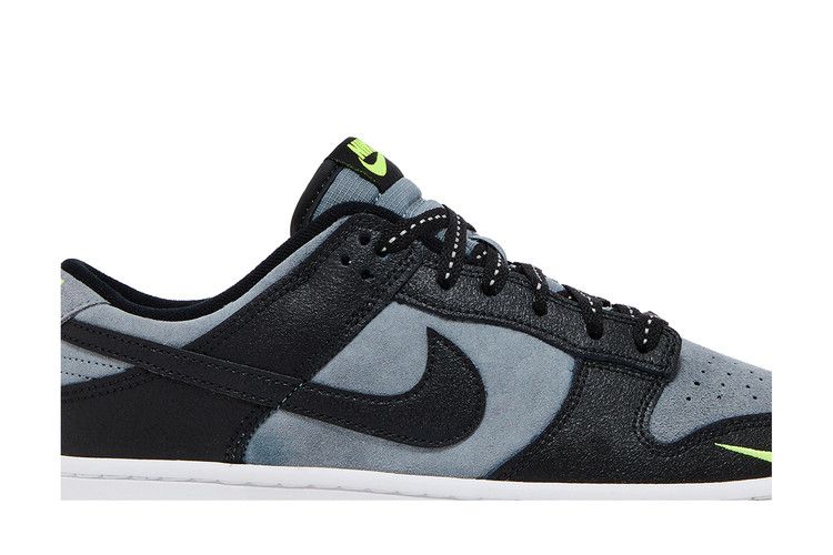 Nike Dunk Low Black Cool Grey Volt Mini Swoosh