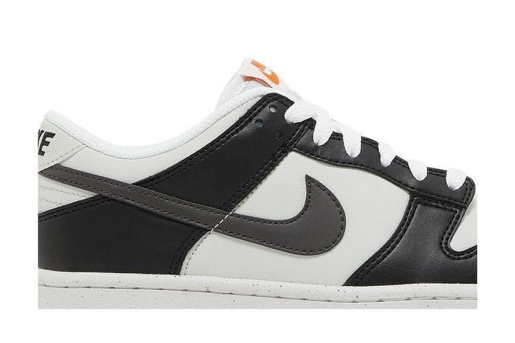 Nike Dunk Low Black Bright Mandarin Mini Swoosh (GS)