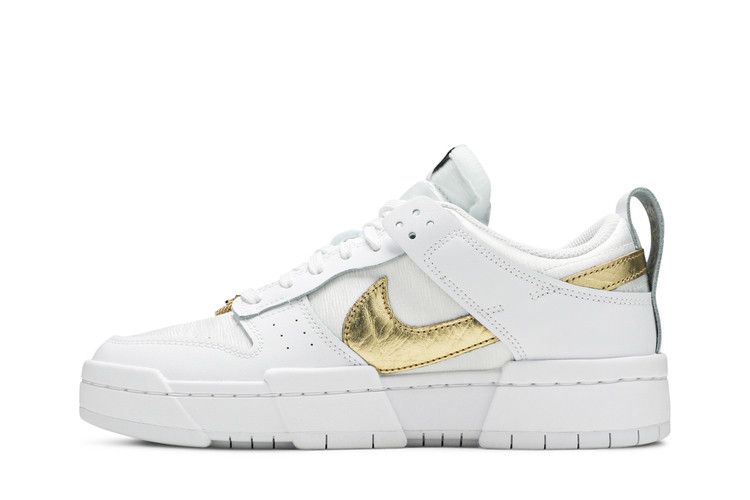 Nike Dunk Low Disrupt White Metallic Gold (Women's)