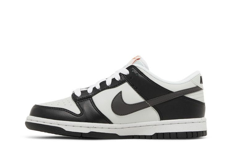 Nike Dunk Low Black Bright Mandarin Mini Swoosh (GS)