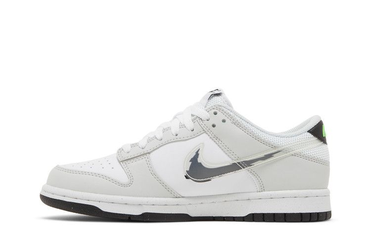 Nike Dunk Low Glitch Swoosh White Grey (GS)