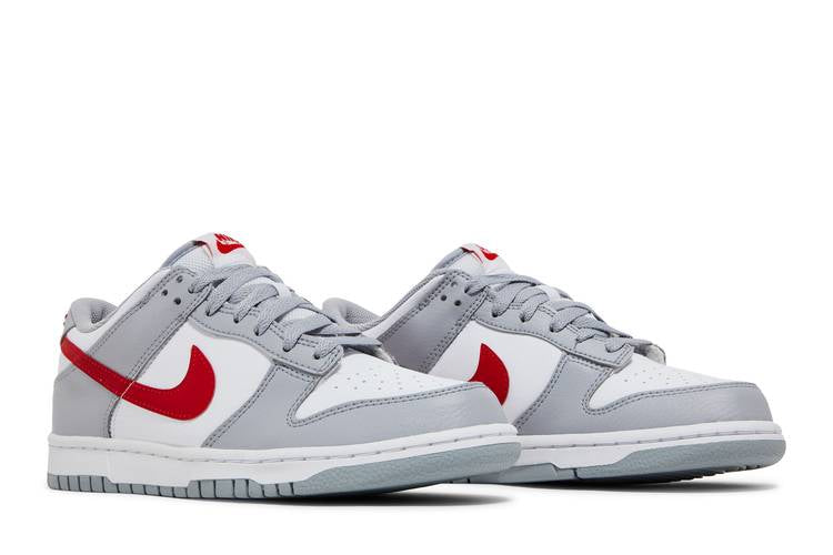 Nike Dunk Low White Wolf Grey University Red (GS)